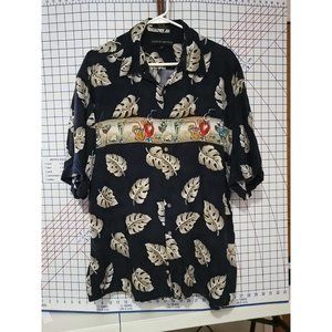 Mens XL Short Sleeve Button Up Shirt Hawaiian Style